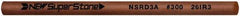 Value Collection - Round Ceramic Finishing Stick - 100mm Long x 2.35mm Wide x 2.4mm Thick, 300 Grit - Apex Tool & Supply