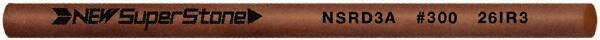 Value Collection - Round Ceramic Finishing Stick - 50mm Long x 2.35mm Wide x 2.4mm Thick, 300 Grit - Apex Tool & Supply