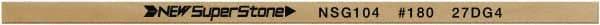 Value Collection - Flat Ceramic Finishing Stick - 100mm Long x 2mm Wide x 10mm Thick, 180 Grit - Apex Tool & Supply