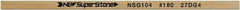 Value Collection - Flat Ceramic Finishing Stick - 100mm Long x 2mm Wide x 10mm Thick, 180 Grit - Apex Tool & Supply