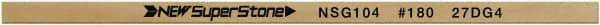 Value Collection - Flat Ceramic Finishing Stick - 100mm Long x 1mm Wide x 4mm Thick, 180 Grit - Apex Tool & Supply