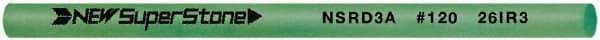 Value Collection - Round Ceramic Finishing Stick - 50mm Long x 3mm Wide x 3mm Thick, 120 Grit - Apex Tool & Supply