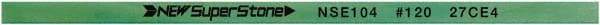 Value Collection - Flat Ceramic Finishing Stick - 100mm Long x 2mm Wide x 4mm Thick, 120 Grit - Apex Tool & Supply