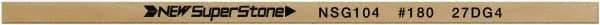 Value Collection - Flat Ceramic Finishing Stick - 100mm Long x 1mm Wide x 6mm Thick, 180 Grit - Apex Tool & Supply