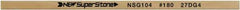 Value Collection - Flat Ceramic Finishing Stick - 100mm Long x 1mm Wide x 6mm Thick, 180 Grit - Apex Tool & Supply