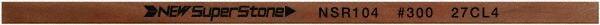 Value Collection - Flat Ceramic Finishing Stick - 100mm Long x 1mm Wide x 10mm Thick, 300 Grit - Apex Tool & Supply