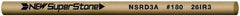 Value Collection - Round Ceramic Finishing Stick - 50mm Long x 3mm Wide x 3mm Thick, 180 Grit - Apex Tool & Supply