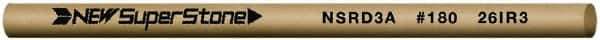 Value Collection - Round Ceramic Finishing Stick - 50mm Long x 2.35mm Wide x 2.4mm Thick, 180 Grit - Apex Tool & Supply