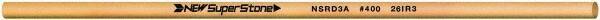 Value Collection - Round Ceramic Finishing Stick - 100mm Long x 3.175mm Wide x 3.2mm Thick, 400 Grit - Apex Tool & Supply