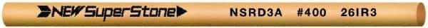 Value Collection - Round Ceramic Finishing Stick - 100mm Long x 2.35mm Wide x 2.4mm Thick, 400 Grit - Apex Tool & Supply