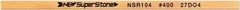 Value Collection - Flat Ceramic Finishing Stick - 100mm Long x 1mm Wide x 10mm Thick, 400 Grit - Apex Tool & Supply