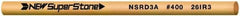Value Collection - Round Ceramic Finishing Stick - 50mm Long x 3mm Wide x 3mm Thick, 400 Grit - Apex Tool & Supply