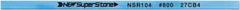 Value Collection - Flat Ceramic Finishing Stick - 100mm Long x 2mm Wide x 10mm Thick, 800 Grit - Apex Tool & Supply