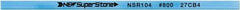 Value Collection - Flat Ceramic Finishing Stick - 100mm Long x 2mm Wide x 6mm Thick, 800 Grit - Apex Tool & Supply