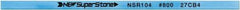 Value Collection - Flat Ceramic Finishing Stick - 100mm Long x 1.5mm Wide x 4mm Thick, 800 Grit - Apex Tool & Supply