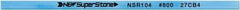 Value Collection - Flat Ceramic Finishing Stick - 100mm Long x 1mm Wide x 10mm Thick, 800 Grit - Apex Tool & Supply