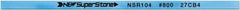 Value Collection - Flat Ceramic Finishing Stick - 100mm Long x 1mm Wide x 2mm Thick, 800 Grit - Apex Tool & Supply