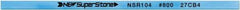 Value Collection - Flat Ceramic Finishing Stick - 100mm Long x 1mm Wide x 1mm Thick, 800 Grit - Apex Tool & Supply