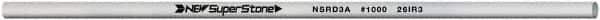 Value Collection - Round Ceramic Finishing Stick - 100mm Long x 3.175mm Wide, 1,000 Grit - Apex Tool & Supply