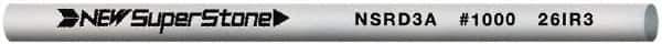 Value Collection - Round Ceramic Finishing Stick - 50mm Long x 3mm Wide, 1,000 Grit - Apex Tool & Supply