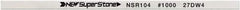 Value Collection - Flat Ceramic Finishing Stick - 100mm Long x 2mm Wide x 10mm Thick, 1,000 Grit - Apex Tool & Supply