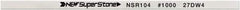 Value Collection - Flat Ceramic Finishing Stick - 100mm Long x 2mm Wide x 6mm Thick, 1,000 Grit - Apex Tool & Supply