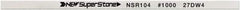 Value Collection - Flat Ceramic Finishing Stick - 100mm Long x 2mm Wide x 4mm Thick, 1,000 Grit - Apex Tool & Supply