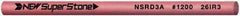 Value Collection - Round Ceramic Finishing Stick - 50mm Long x 3mm Wide, 1,200 Grit - Apex Tool & Supply