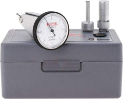 SPI - 0.008" Range, 0.0001" Dial Graduation, Vertical Dial Test Indicator - 1-1/4" White Dial, 0-4-0 Dial Reading, Accurate to 0.0001" - Apex Tool & Supply