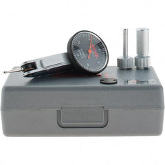 SPI - 0.03" Range, 0.0005" Dial Graduation, Horizontal Dial Test Indicator - 1-1/4" Black Dial, 0-100-0 Dial Reading, Accurate to 0.0005" - Apex Tool & Supply