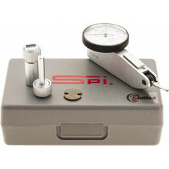 SPI - 0.008" Range, 0.0001" Dial Graduation, Horizontal Dial Test Indicator - 1-1/4" White Dial, 0-4-0 Dial Reading, Accurate to 0.0001" - Apex Tool & Supply