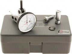 SPI - 0.06" Range, 0.0005" Dial Graduation, Vertical Dial Test Indicator - 1-1/2" White Dial, 0-15-0 Dial Reading, Accurate to 0.0012" - Apex Tool & Supply