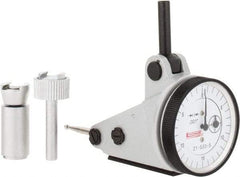 SPI - 0.06" Range, 0.001" Dial Graduation, Vertical Dial Test Indicator - 1-3/16" White Dial, 0-15-0 Dial Reading, Accurate to 0.0012" - Apex Tool & Supply