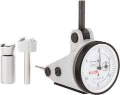 SPI - 0.06" Range, 0.0005" Dial Graduation, Vertical Dial Test Indicator - 1-3/16" White Dial, 0-15-0 Dial Reading, Accurate to 0.0012" - Apex Tool & Supply