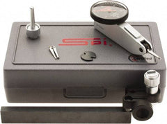 SPI - 8 Piece, 0" to 0.03" Measuring Range, 1-1/4" Dial Diam, 0-15-0 Dial Reading, Black Dial Test Indicator Kit - 0.0005" Accuracy, 0.64" Contact Point Length, 0.079" Ball Diam, 0.0005" Dial Graduation - Apex Tool & Supply