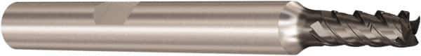 Seco - 3mm, 4 Flute, Single End, Solid Carbide, Corner Chamfer End Mill - 57mm OAL, 48° Helix, Right Hand Flute, 7mm LOC, Right Hand Cut - Apex Tool & Supply