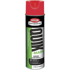 Krylon - 20 fl oz Red Marking Paint - 664' Coverage at 1" Wide, Water-Based Formula, 272 gL VOC - Apex Tool & Supply