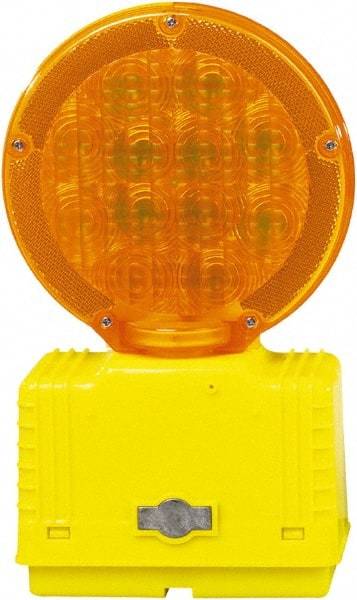 PRO-SAFE - Solar Barricade Lamp - 2 Lb, Yellow & Amber - Apex Tool & Supply