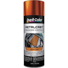 Dupli-Color - 11 oz Orange Anodized Automotive Heat Resistant Paint - Metallic Finish, 500°F Max Temp, Comes in Aerosol Can - Apex Tool & Supply