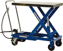 Vestil - 1,750 Lb Capacity Manual Scissor Lift - 14-1/4" to 39-1/2" Lift Height, 39-1/2" Platform Length x 20" Platform Width - Apex Tool & Supply