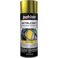 Dupli-Color - 11 oz Yellow Anodized Automotive Heat Resistant Paint - Metallic Finish, 500°F Max Temp, Comes in Aerosol Can - Apex Tool & Supply