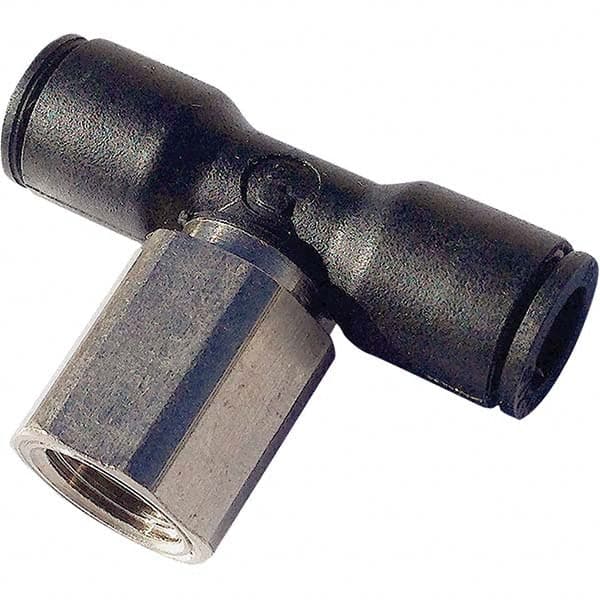 Legris - Plastic Push-To-Connect Tube Fittings Type: Female Branch Tee Tube Outside Diameter (Inch): 1/2 - Apex Tool & Supply