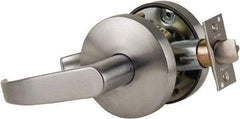 Falcon - Grade 1 Classroom Lever Lockset for 1-3/8" Thick Doors - 2-3/4" Back Set, No Cylinder, Steel, Satin Chrome Finish - Apex Tool & Supply