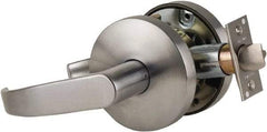 Falcon - Grade 1 Entrance Lever Lockset for 1-3/8" Thick Doors - 2-3/4" Back Set, No Cylinder, Steel, Satin Chrome Finish - Apex Tool & Supply