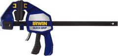 Irwin - 6" Capacity, 3-5/8" Throat Depth Carbon Steel Bar Clamp - 600 Lb Clamping Pressure, 377.83mm Max Spread - Apex Tool & Supply