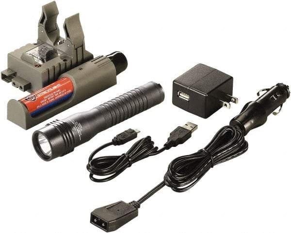 Streamlight - White LED Bulb, 500 Lumens, Industrial/Tactical Flashlight - Black Aluminum Body, 1 3.75V Lithium-Ion Battery Included - Apex Tool & Supply