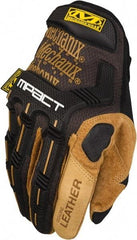 Mechanix Wear - Size L (10) Split Leather Work Gloves - For General Purpose, Uncoated, Hook & Loop Cuff, Full Fingered, Black, Paired - Apex Tool & Supply