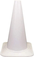 PRO-SAFE - 18" High, White Sport Traffic Cone - 12" Base Width, 2.5 Lb - Apex Tool & Supply