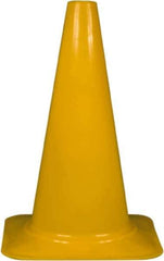 PRO-SAFE - 18" High, Yellow Sport Traffic Cone - 12" Base Width, 2.5 Lb - Apex Tool & Supply