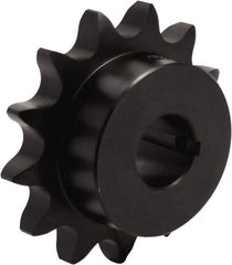 Tritan - 16 Teeth, 1/2" Chain Pitch, Chain Size 40, Finished Bore Sprocket - 2-9/16" Pitch Diam, 2.795" Outside Diam - Apex Tool & Supply